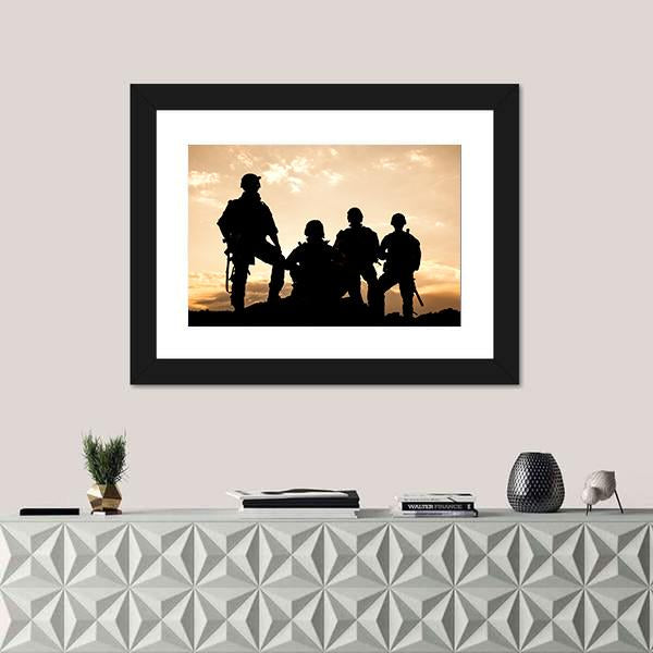 United States Army Rangers Canvas Wall Art-1 Piece-Framed Print-20" x 16"-Tiaracle