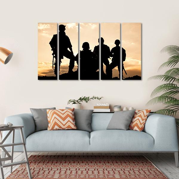 United States Army Rangers Canvas Wall Art-5 Horizontal-Gallery Wrap-22" x 12"-Tiaracle