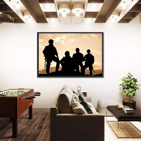 United States Army Rangers Canvas Wall Art-5 Horizontal-Gallery Wrap-22" x 12"-Tiaracle