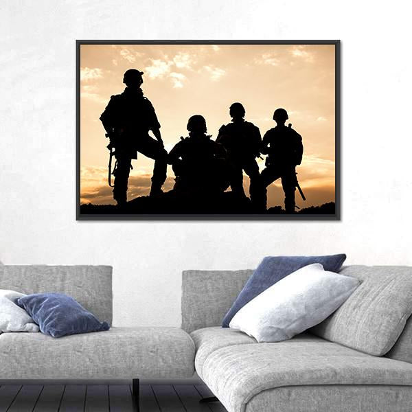 United States Army Rangers Canvas Wall Art-5 Horizontal-Gallery Wrap-22" x 12"-Tiaracle