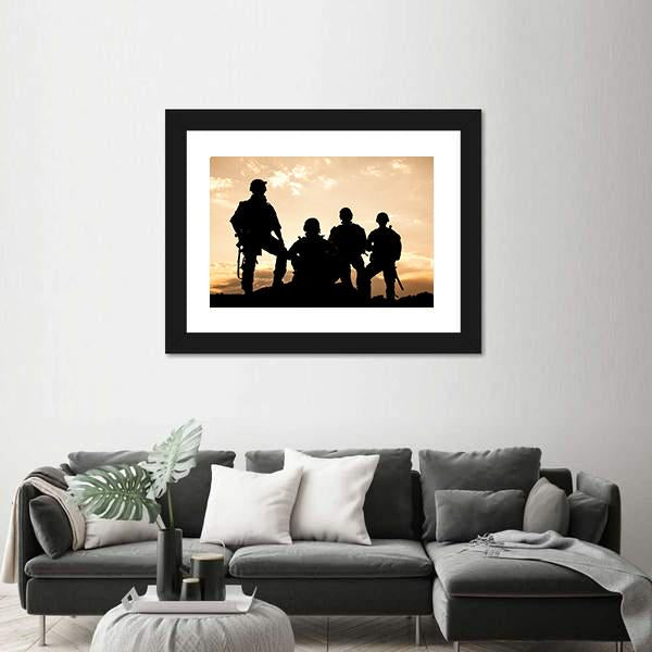 United States Army Rangers Canvas Wall Art-5 Horizontal-Gallery Wrap-22" x 12"-Tiaracle