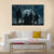 United States Army Rangers In Rainy Night Canvas Wall Art-3 Horizontal-Gallery Wrap-37" x 24"-Tiaracle