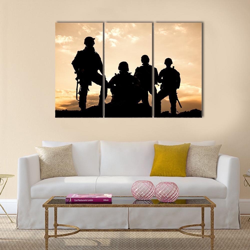 United States Army Rangers Canvas Wall Art-3 Horizontal-Gallery Wrap-37" x 24"-Tiaracle