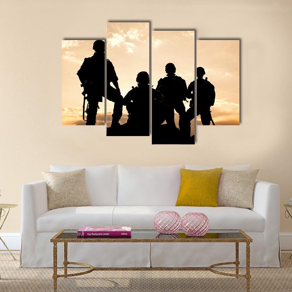 United States Army Rangers Canvas Wall Art-4 Pop-Gallery Wrap-50" x 32"-Tiaracle