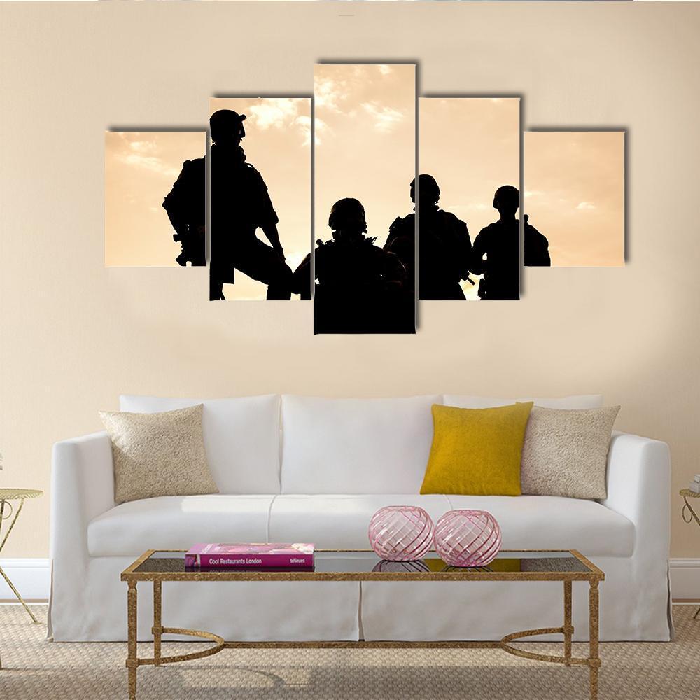 United States Army Rangers Canvas Wall Art-5 Star-Gallery Wrap-62" x 32"-Tiaracle