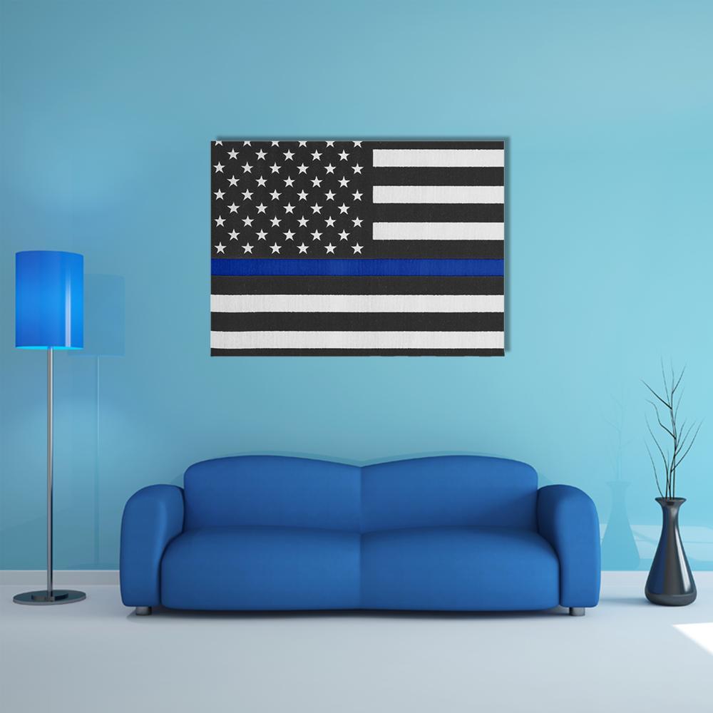 United States Of America Flag Canvas Wall Art-4 Horizontal-Gallery Wrap-34" x 24"-Tiaracle