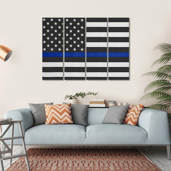 United States Of America Flag Canvas Wall Art-4 Horizontal-Gallery Wrap-34" x 24"-Tiaracle