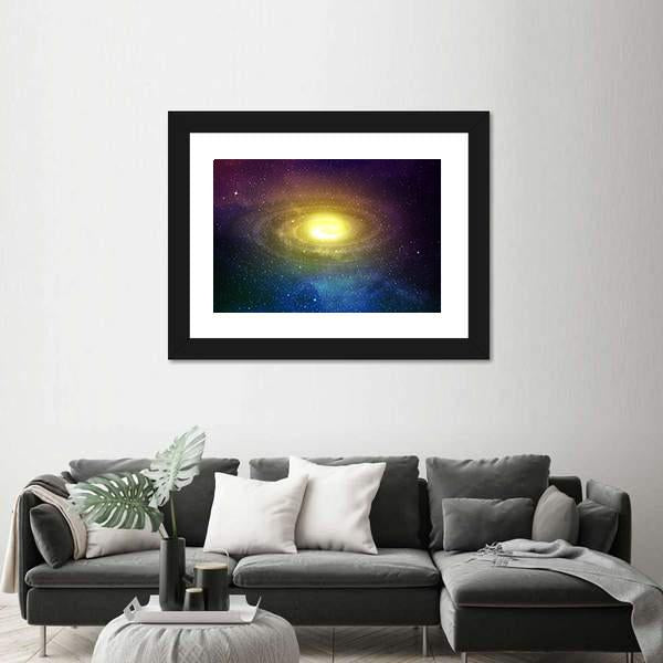 Universe Filled With Stars Nebula And Sky Canvas Wall Art-5 Horizontal-Gallery Wrap-22" x 12"-Tiaracle