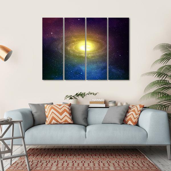 Universe Filled With Stars Nebula And Sky Canvas Wall Art-4 Horizontal-Gallery Wrap-34" x 24"-Tiaracle