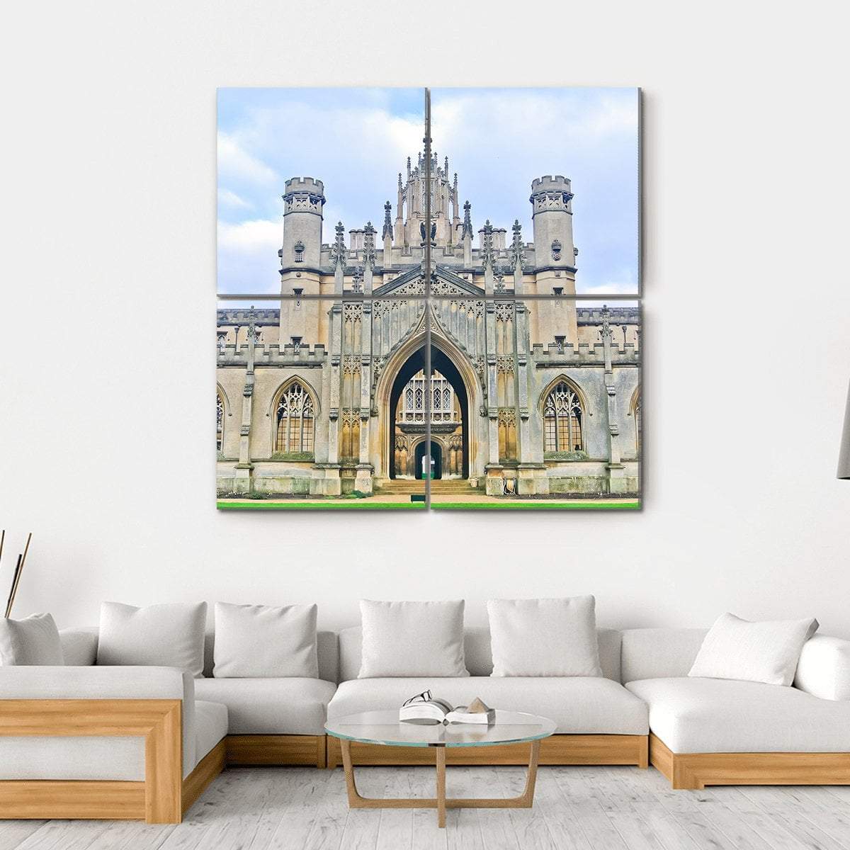 University Of Cambridge In England Canvas Wall Art-4 Square-Gallery Wrap-17" x 17"-Tiaracle