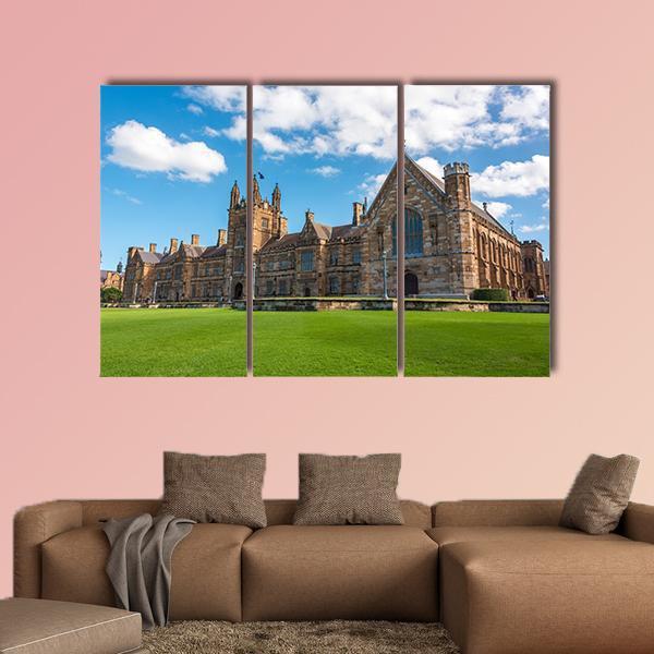 University Of Sydney Gothic Style Canvas Wall Art-4 Pop-Gallery Wrap-50" x 32"-Tiaracle