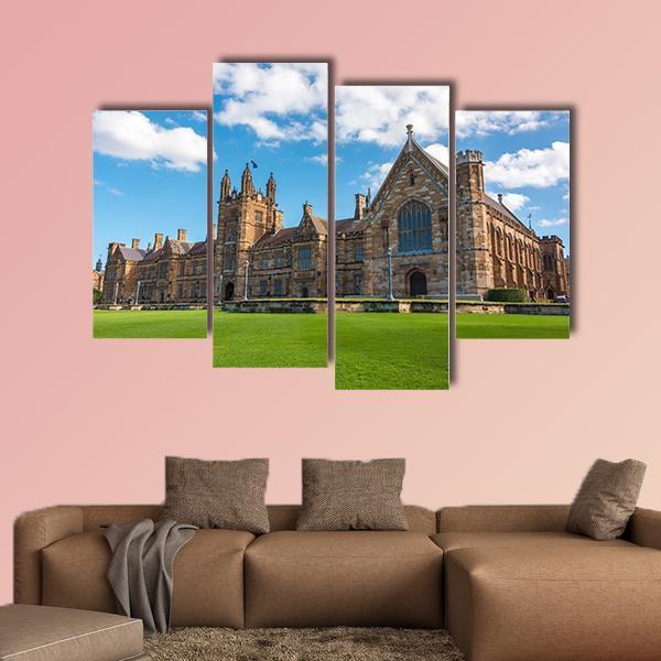 University Of Sydney Gothic Style Canvas Wall Art-4 Pop-Gallery Wrap-50" x 32"-Tiaracle