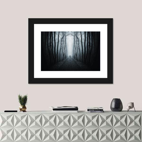 Unknown Horror Jungle Street Canvas Wall Art-1 Piece-Framed Print-20" x 16"-Tiaracle