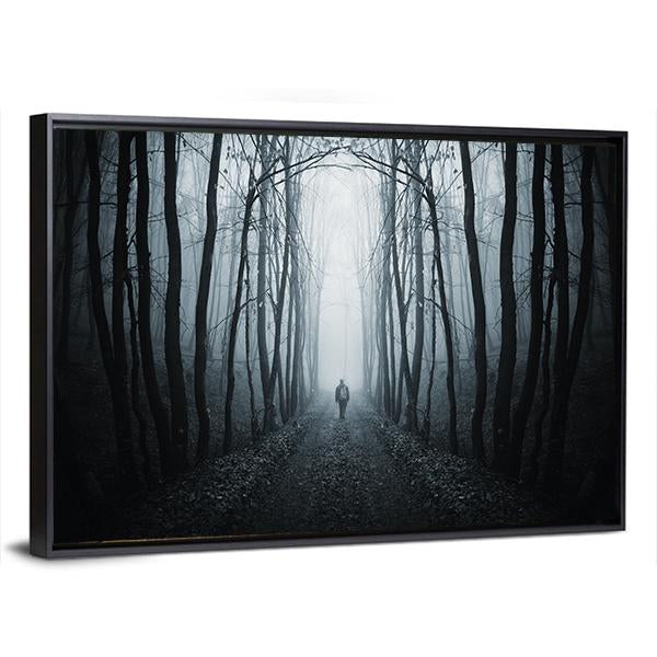 Unknown Horror Jungle Street Canvas Wall Art-3 Horizontal-Gallery Wrap-25&quot; x 16&quot;-Tiaracle