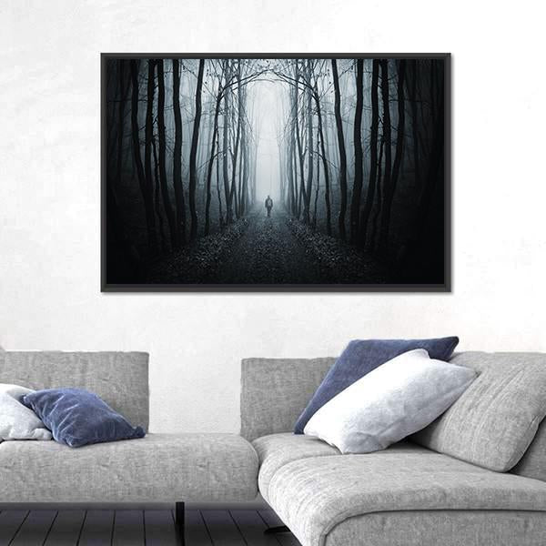 Unknown Horror Jungle Street Canvas Wall Art-3 Horizontal-Gallery Wrap-25&quot; x 16&quot;-Tiaracle