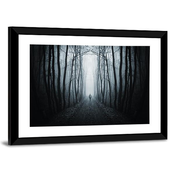 Unknown Horror Jungle Street Canvas Wall Art-5 Horizontal-Gallery Wrap-22" x 12"-Tiaracle