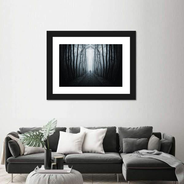 Unknown Horror Jungle Street Canvas Wall Art-3 Horizontal-Gallery Wrap-25" x 16"-Tiaracle