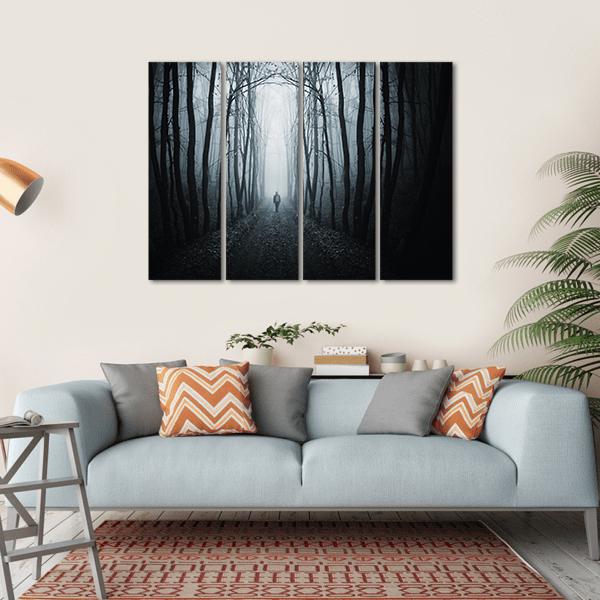 Unknown Horror Jungle Street Canvas Wall Art-4 Horizontal-Gallery Wrap-34" x 24"-Tiaracle