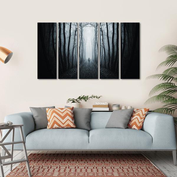 Unknown Horror Jungle Street Canvas Wall Art-5 Horizontal-Gallery Wrap-22" x 12"-Tiaracle