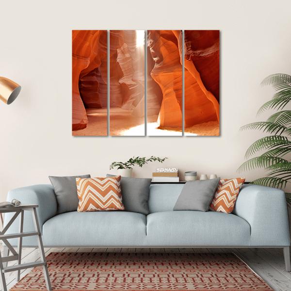Upper Antelope Canyon Canvas Wall Art-4 Horizontal-Gallery Wrap-34" x 24"-Tiaracle