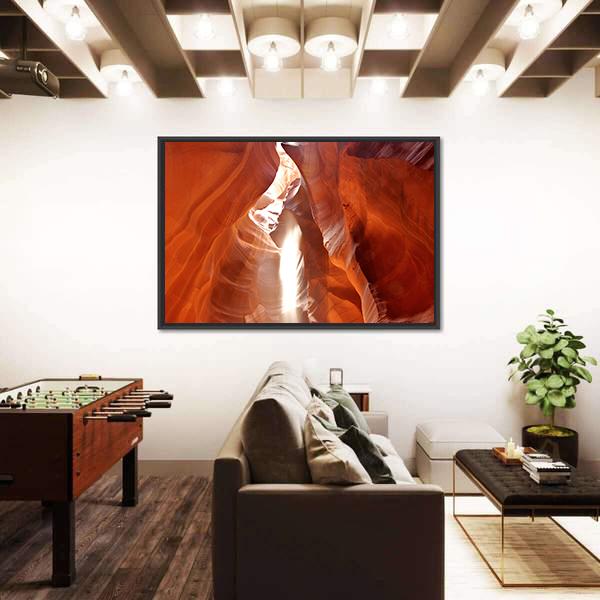 Upper Antelope Canyon Vertical Canvas Wall Art-3 Vertical-Gallery Wrap-12" x 25"-Tiaracle