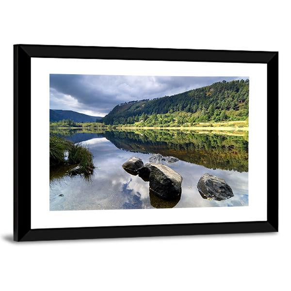 Upper Lake In Glendalough Scenic Park Canvas Wall Art-3 Horizontal-Gallery Wrap-25" x 16"-Tiaracle