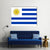 Uruguay Flag Canvas Wall Art-5 Pop-Gallery Wrap-47" x 32"-Tiaracle