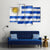 Uruguay Flag On Satin Texture Canvas Wall Art-3 Horizontal-Gallery Wrap-37" x 24"-Tiaracle