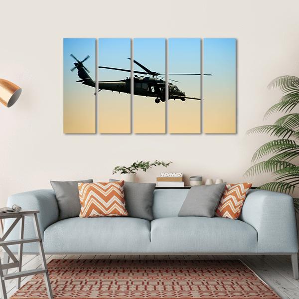 US Army Helicopter Canvas Wall Art-5 Horizontal-Gallery Wrap-22" x 12"-Tiaracle