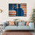 US Army Soldier Saluting On American Flag Canvas Wall Art-4 Horizontal-Gallery Wrap-34" x 24"-Tiaracle