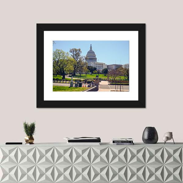 US Capitol in Washington Panoramic Canvas Wall Art-1 Piece-36" x 12"-Tiaracle