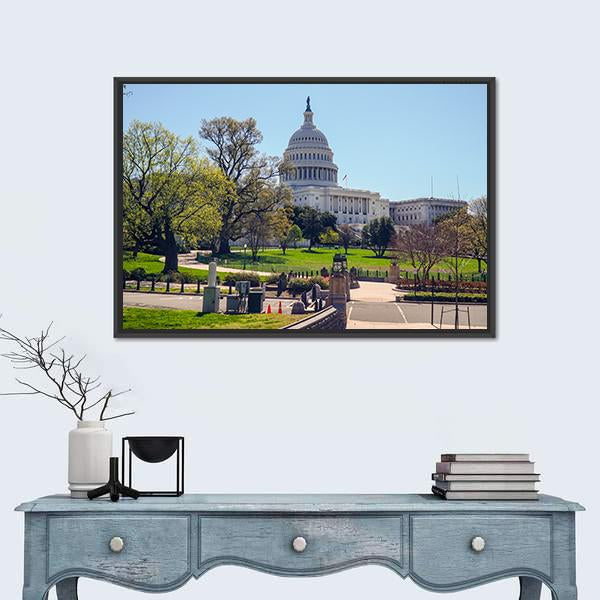 US Capitol in Washington Panoramic Canvas Wall Art-1 Piece-36" x 12"-Tiaracle