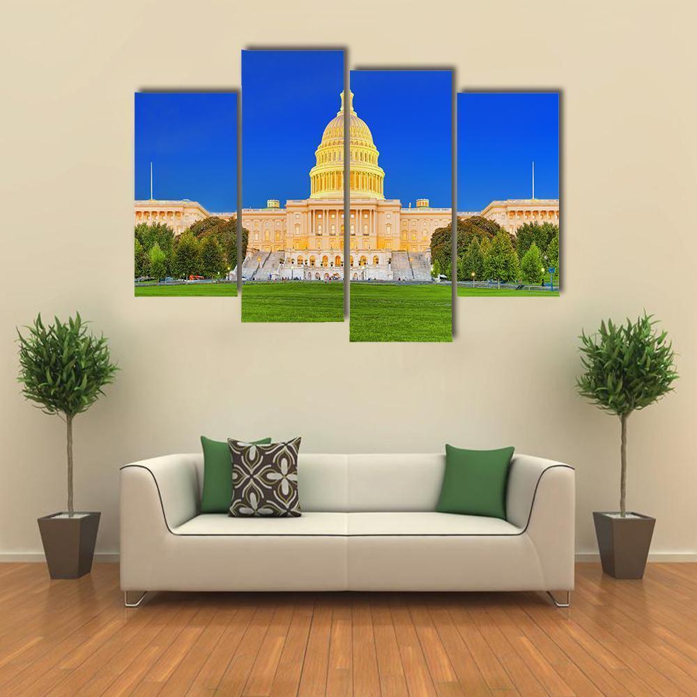 US Congress Building Canvas Wall Art-4 Pop-Gallery Wrap-50" x 32"-Tiaracle