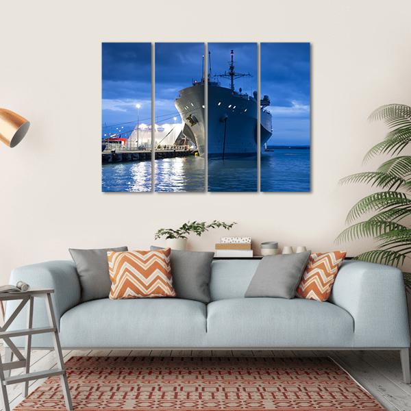 US Navy Vessel Canvas Wall Art-4 Horizontal-Gallery Wrap-34" x 24"-Tiaracle