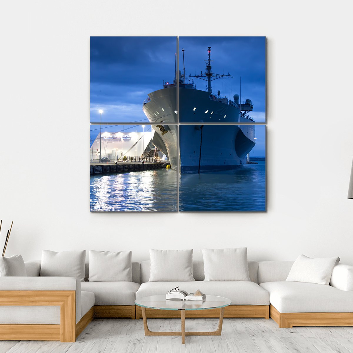 US Navy Vessel Canvas Wall Art-4 Square-Gallery Wrap-17" x 17"-Tiaracle