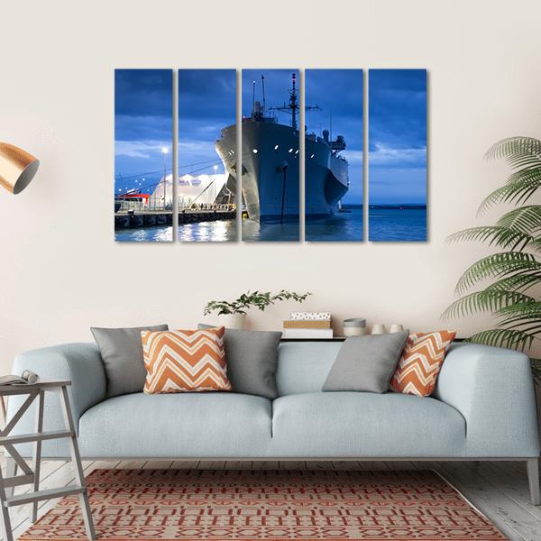US Navy Vessel Canvas Wall Art-5 Horizontal-Gallery Wrap-22" x 12"-Tiaracle