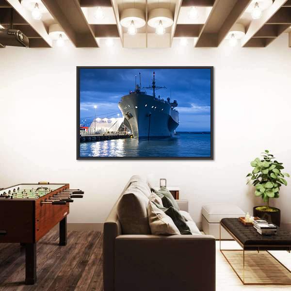US Navy Vessel Canvas Wall Art-5 Horizontal-Gallery Wrap-22" x 12"-Tiaracle