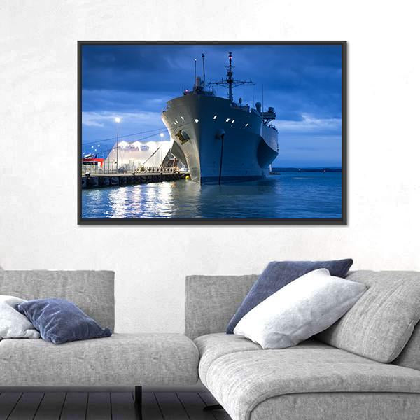 US Navy Vessel Canvas Wall Art-3 Horizontal-Gallery Wrap-25" x 16"-Tiaracle