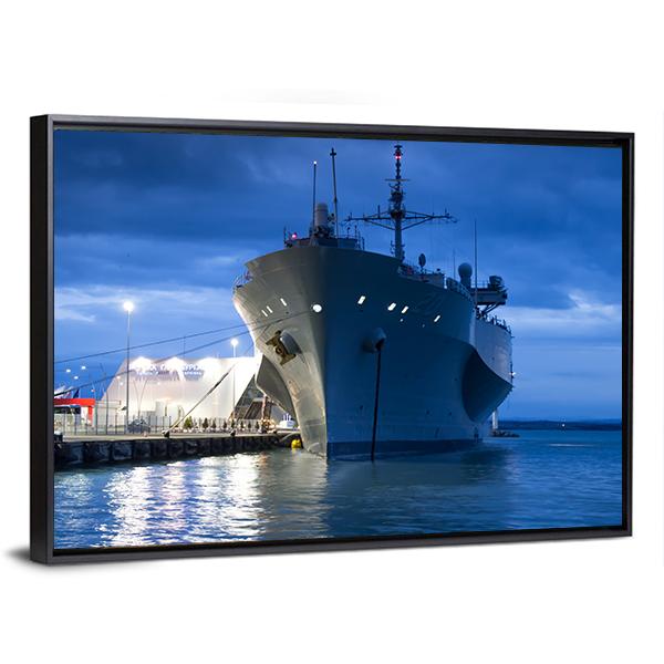 US Navy Vessel Canvas Wall Art-5 Horizontal-Gallery Wrap-22" x 12"-Tiaracle
