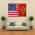 USA And Montenegro Flag Canvas Wall Art-4 Horizontal-Gallery Wrap-34" x 24"-Tiaracle