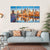 USA Downtown City Skyline On Schuylkill River Canvas Wall Art-5 Horizontal-Gallery Wrap-22" x 12"-Tiaracle