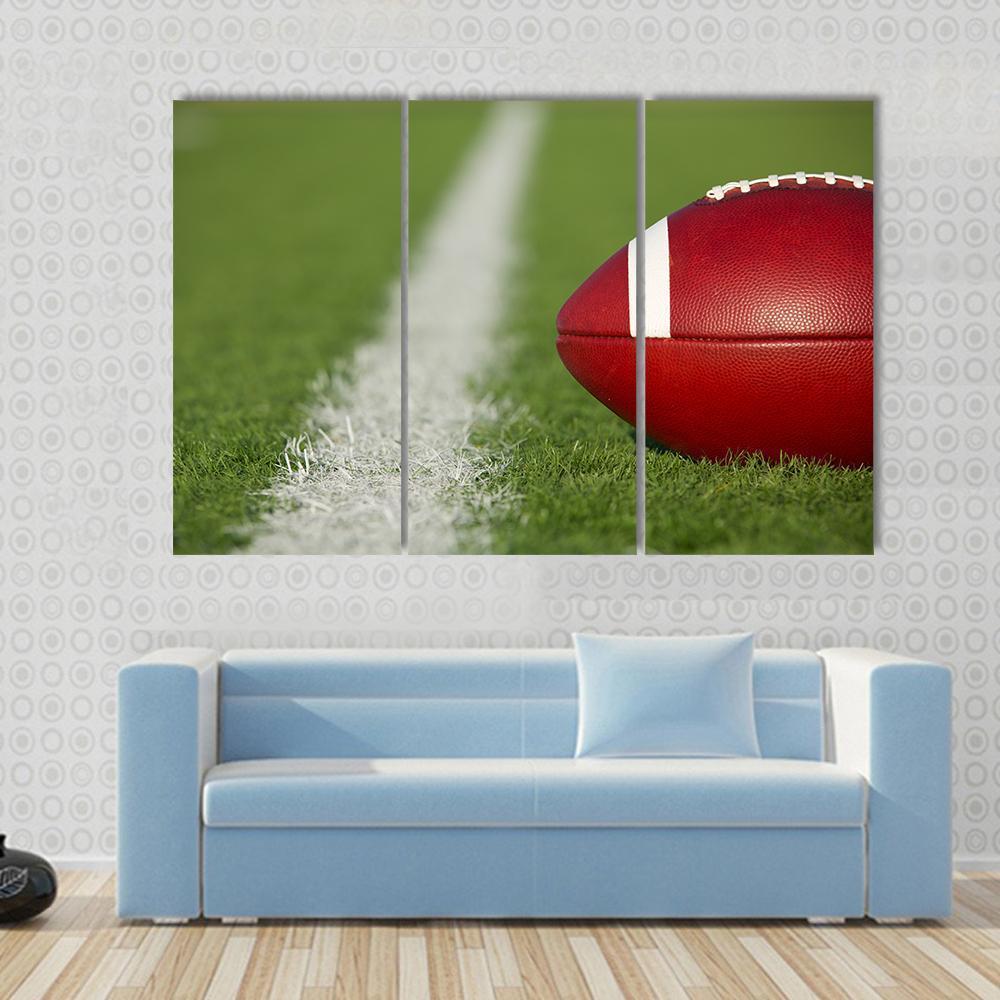 USA Football Canvas Wall Art-3 Horizontal-Gallery Wrap-37&quot; x 24&quot;-Tiaracle