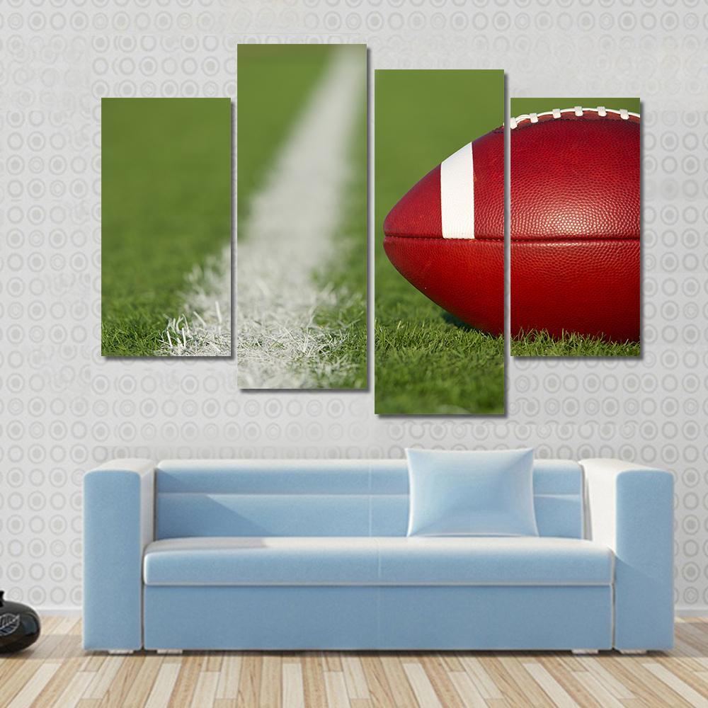 USA Football Canvas Wall Art-4 Pop-Gallery Wrap-50&quot; x 32&quot;-Tiaracle