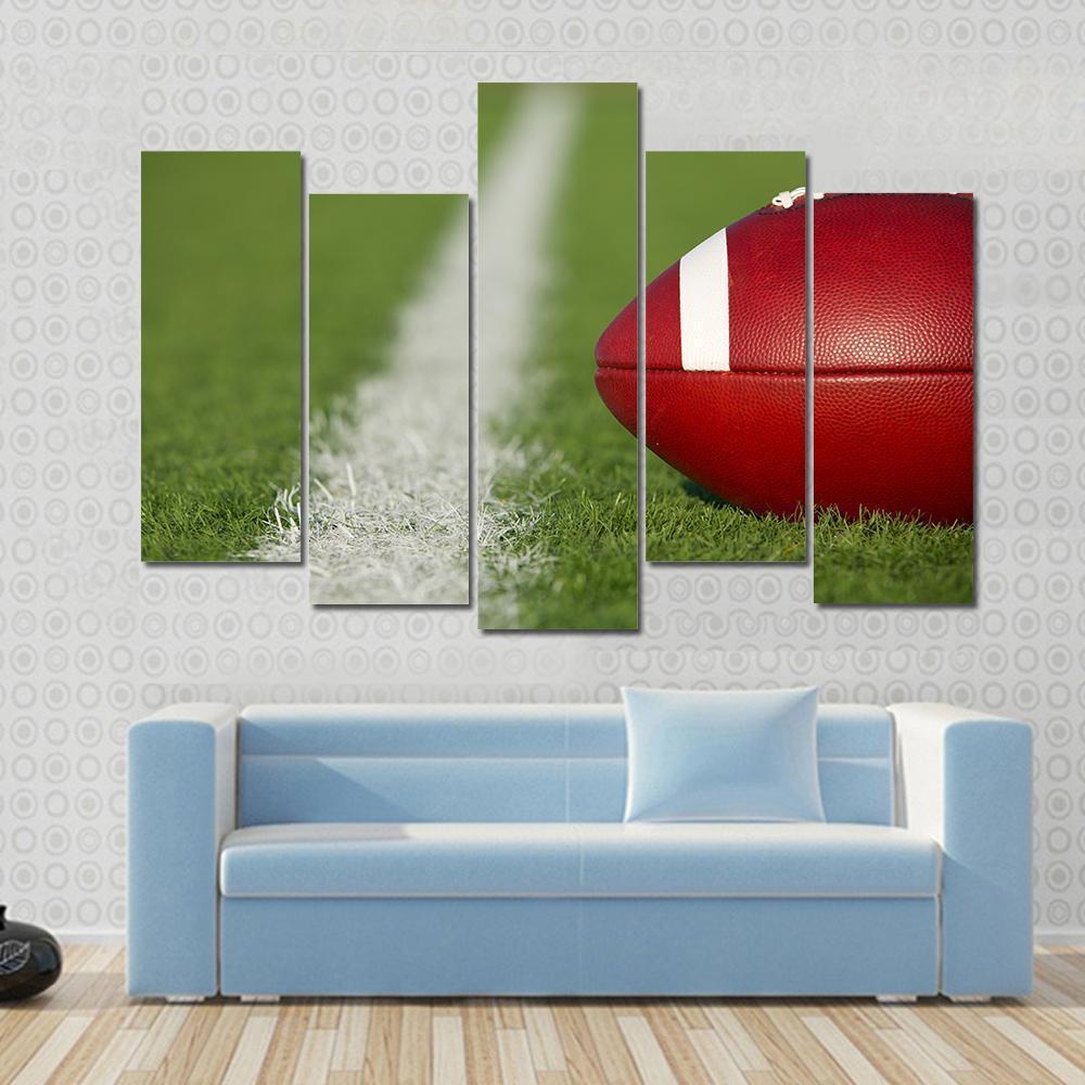 USA Football Canvas Wall Art-5 Pop-Gallery Wrap-47" x 32"-Tiaracle