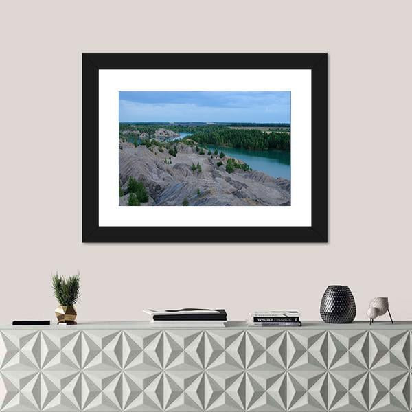 Ushakov Open Pits In Tula Region Russia Canvas Wall Art-1 Piece-Framed Print-20" x 16"-Tiaracle