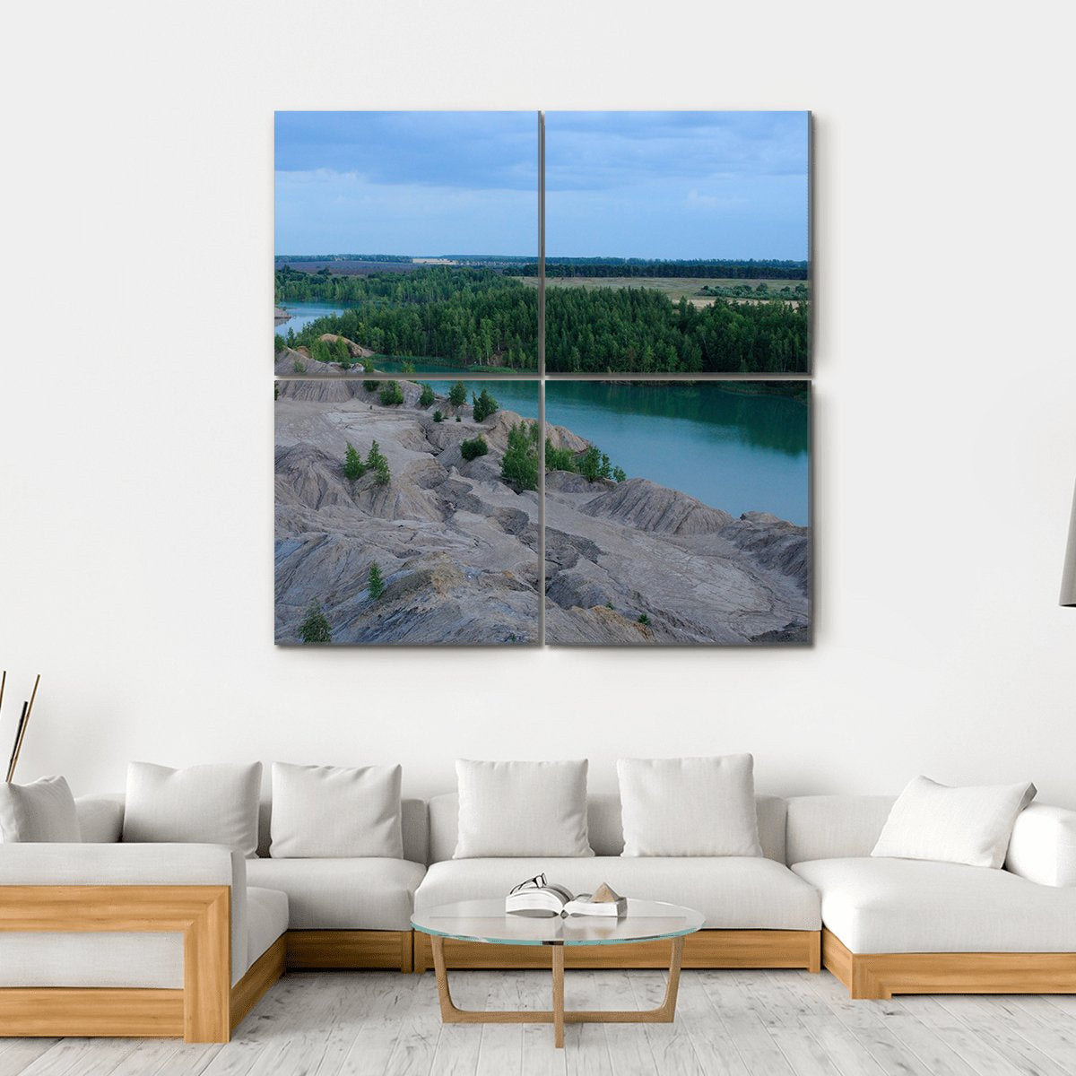 Ushakov Open Pits In Tula Region Russia Canvas Wall Art-4 Square-Gallery Wrap-17" x 17"-Tiaracle