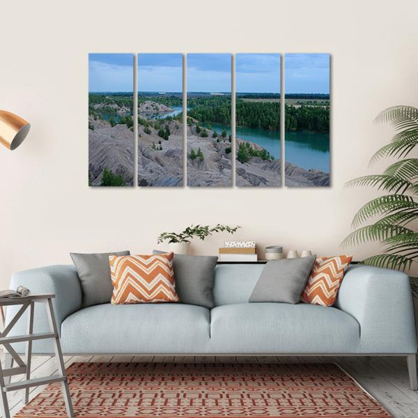 Ushakov Open Pits In Tula Region Russia Canvas Wall Art-5 Horizontal-Gallery Wrap-22" x 12"-Tiaracle
