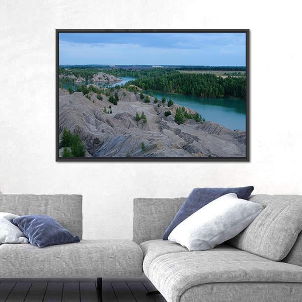 Ushakov Open Pits In Tula Region Russia Canvas Wall Art-3 Horizontal-Gallery Wrap-25" x 16"-Tiaracle