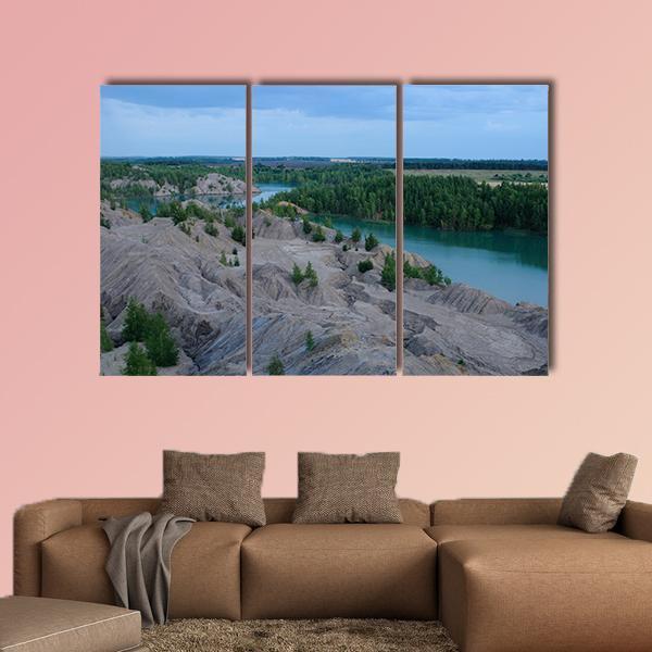 Ushakov Open Pits In Tula Region Russia Canvas Wall Art-3 Horizontal-Gallery Wrap-25" x 16"-Tiaracle