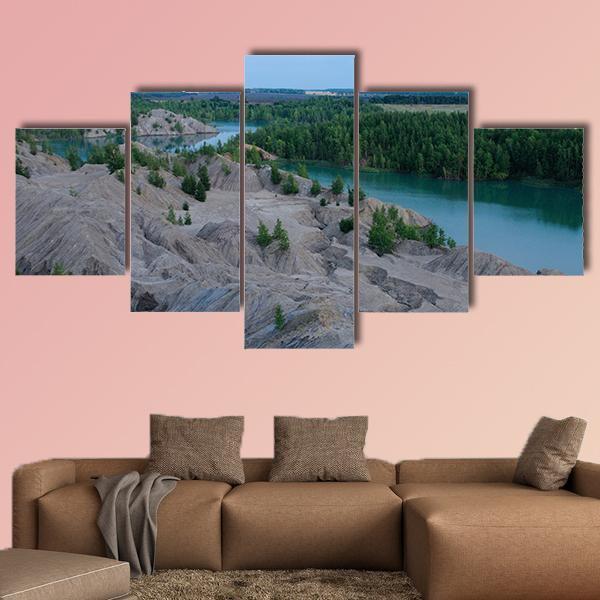 Ushakov Open Pits In Tula Region Russia Canvas Wall Art-5 Star-Gallery Wrap-62" x 32"-Tiaracle